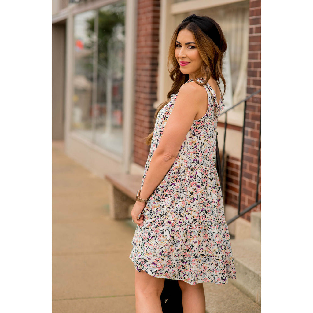 Floral Confetti Tiered Dress - Betsey's Boutique Shop