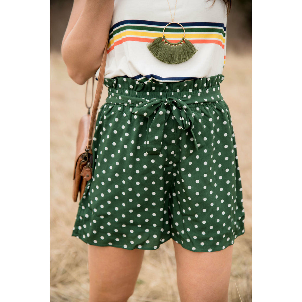 Polka Dot Tie Shorts - Betsey's Boutique Shop