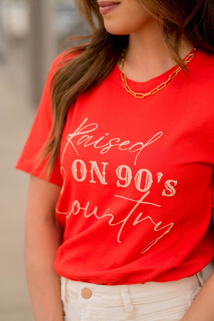 Raised On 90's Country Graphic Tee - Betsey's Boutique Shop -