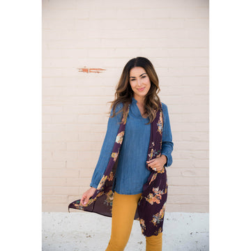 Floral Kimono Vest - Betsey's Boutique Shop