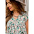 Mixed Sketched Floral Flutter Trim Dress - Betsey's Boutique Shop - Dresses