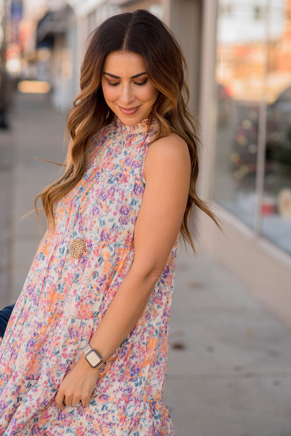 Watercolor Floral Tiered Tank Dress – Betsey's Boutique Shop