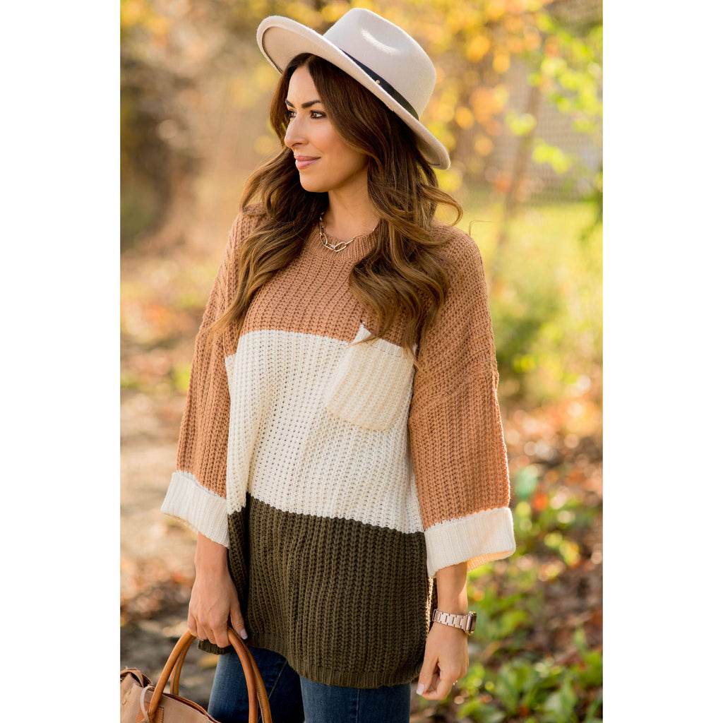 Relaxed Pocket Sweater - Betsey's Boutique Shop - Outerwear