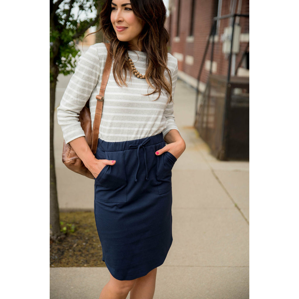 Pocket Tie Skirt - Betsey's Boutique Shop