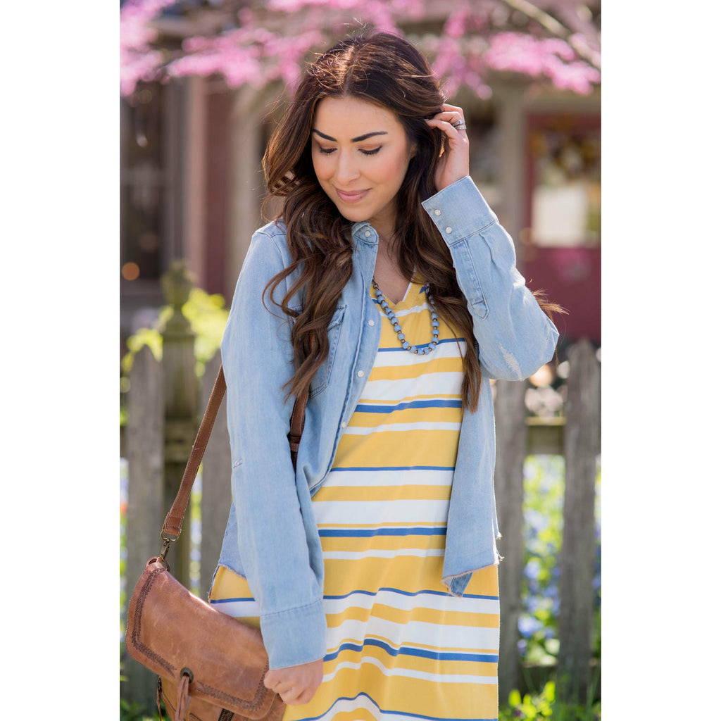 Multi Striped Midi - Betsey's Boutique Shop