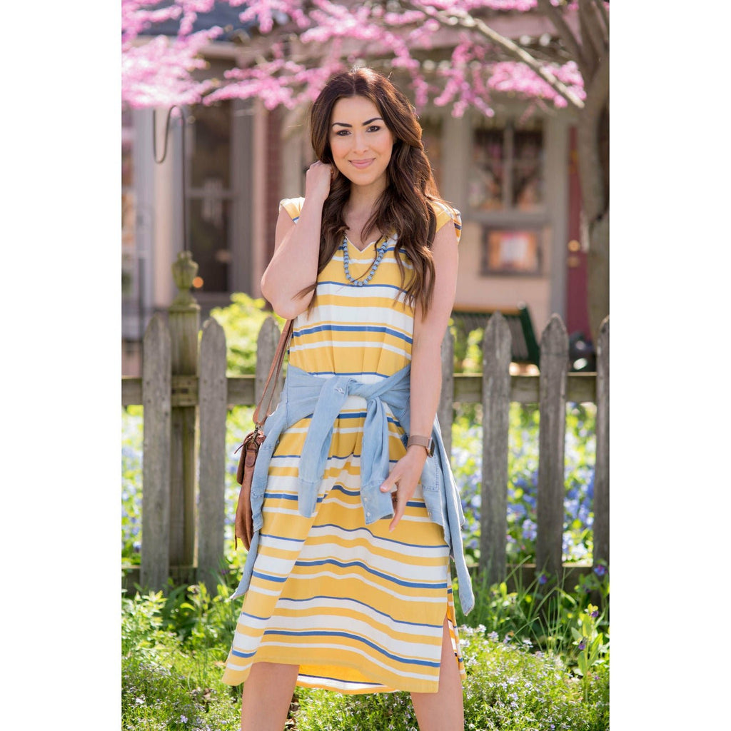 Multi Striped Midi - Betsey's Boutique Shop