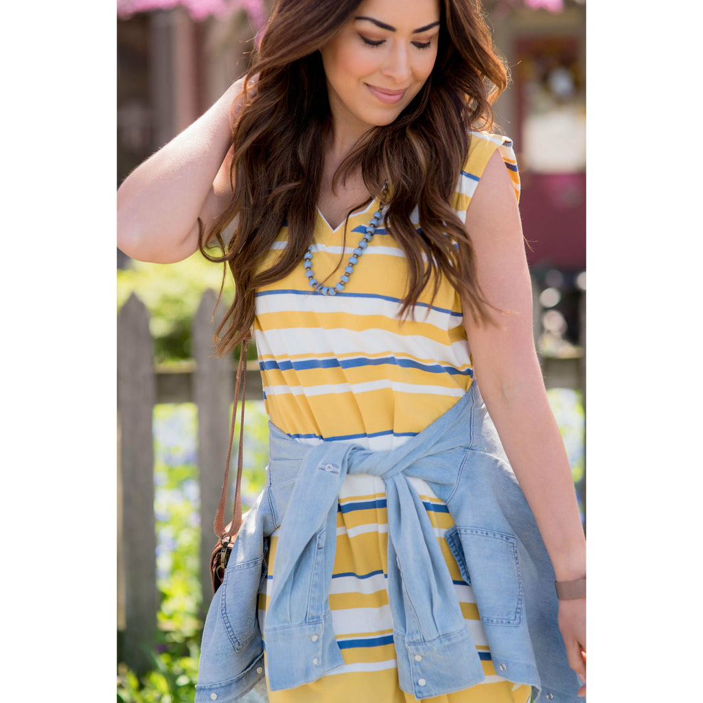 Multi Striped Midi - Betsey's Boutique Shop