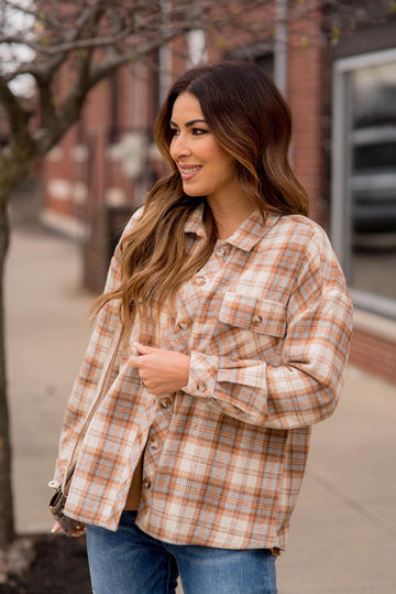 Touchdown Plaid Shacket - Betsey's Boutique Shop -