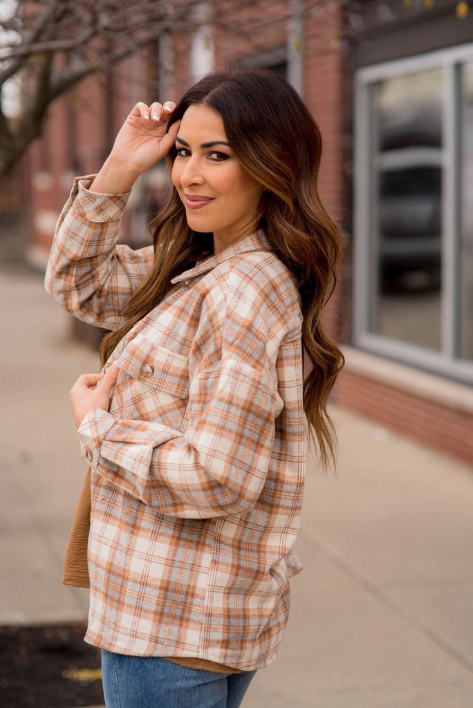 Touchdown Plaid Shacket - Betsey's Boutique Shop -