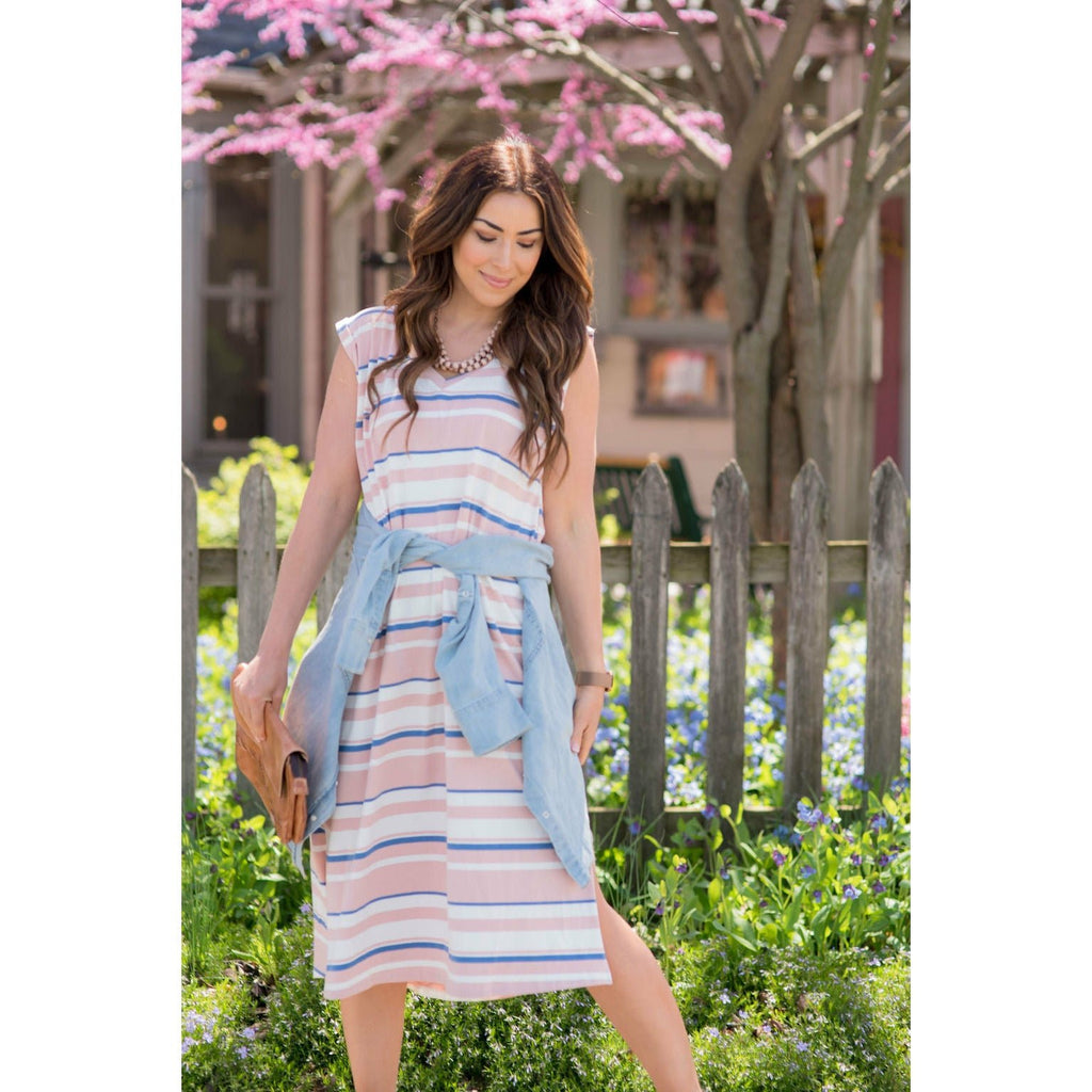 Multi Striped Midi - Betsey's Boutique Shop