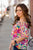 Abstract Floral Off The Shoulder Blouse - Betsey's Boutique Shop -
