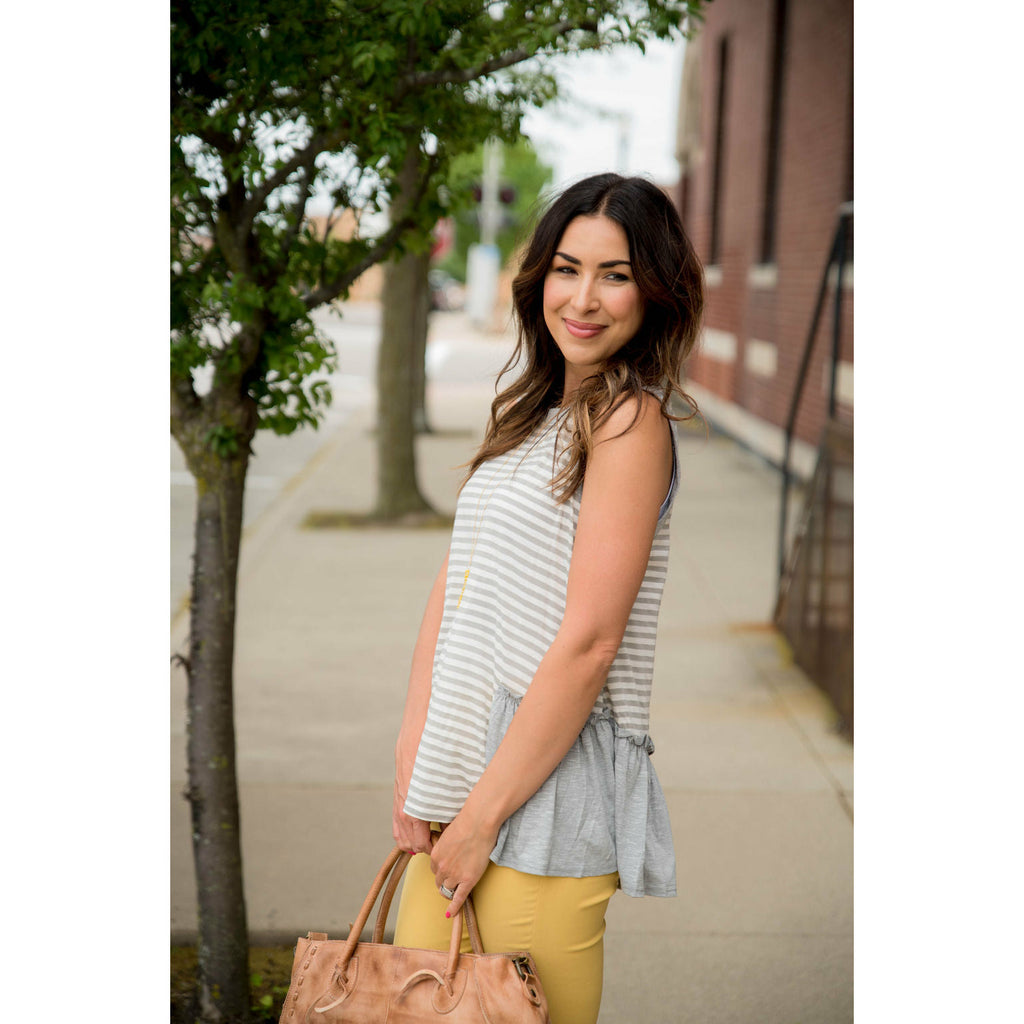 Ruffle Sided Tank - Betsey's Boutique Shop