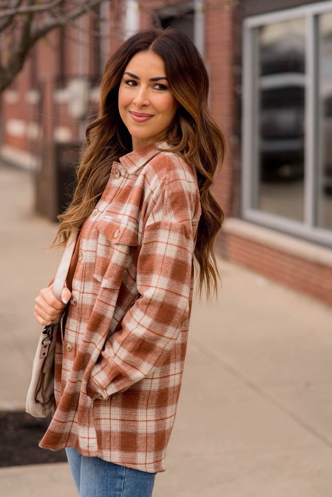 Game Day Ready Plaid Shacket - Betsey's Boutique Shop -