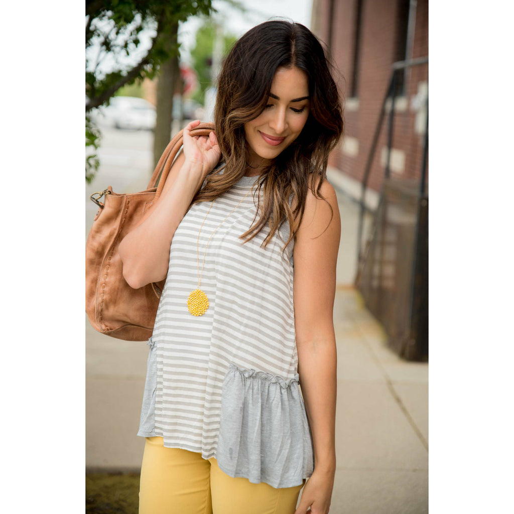 Ruffle Sided Tank - Betsey's Boutique Shop