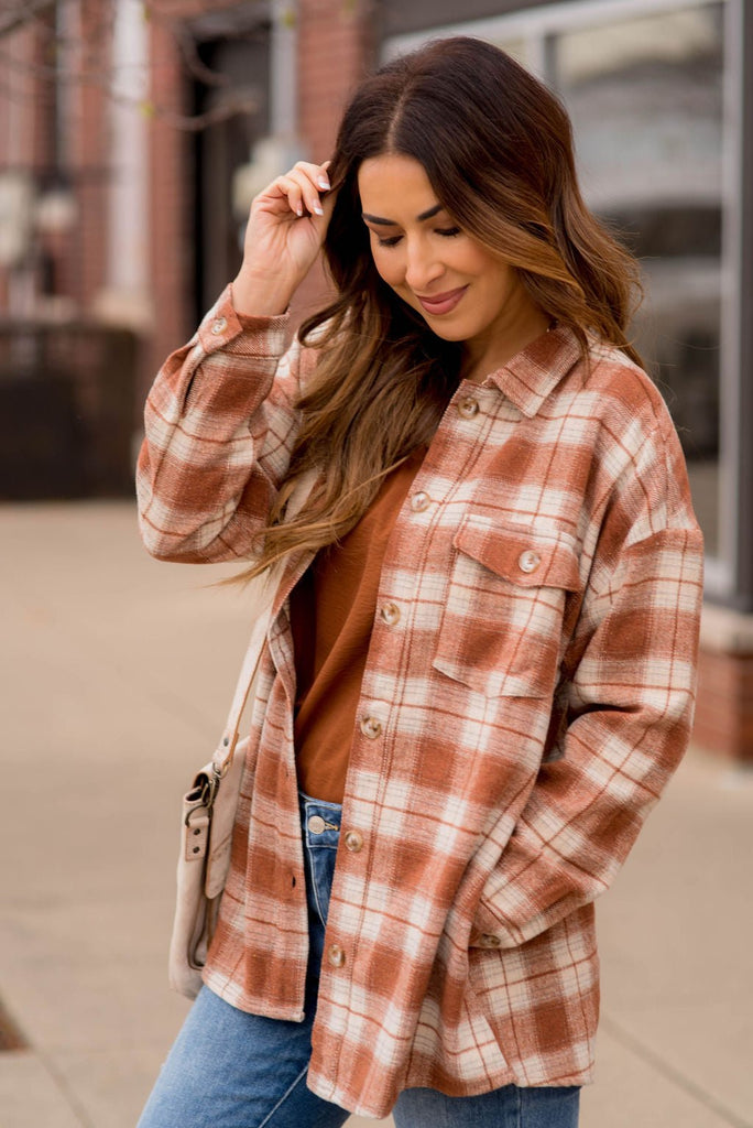 Game Day Ready Plaid Shacket - Betsey's Boutique Shop -