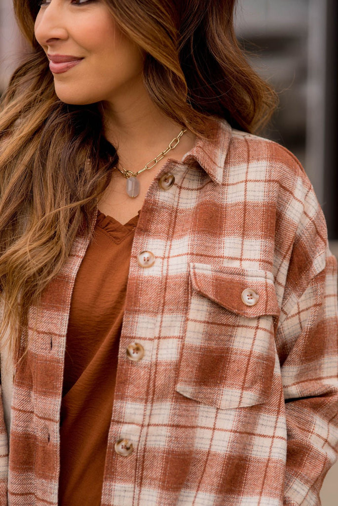 Game Day Ready Plaid Shacket - Betsey's Boutique Shop -