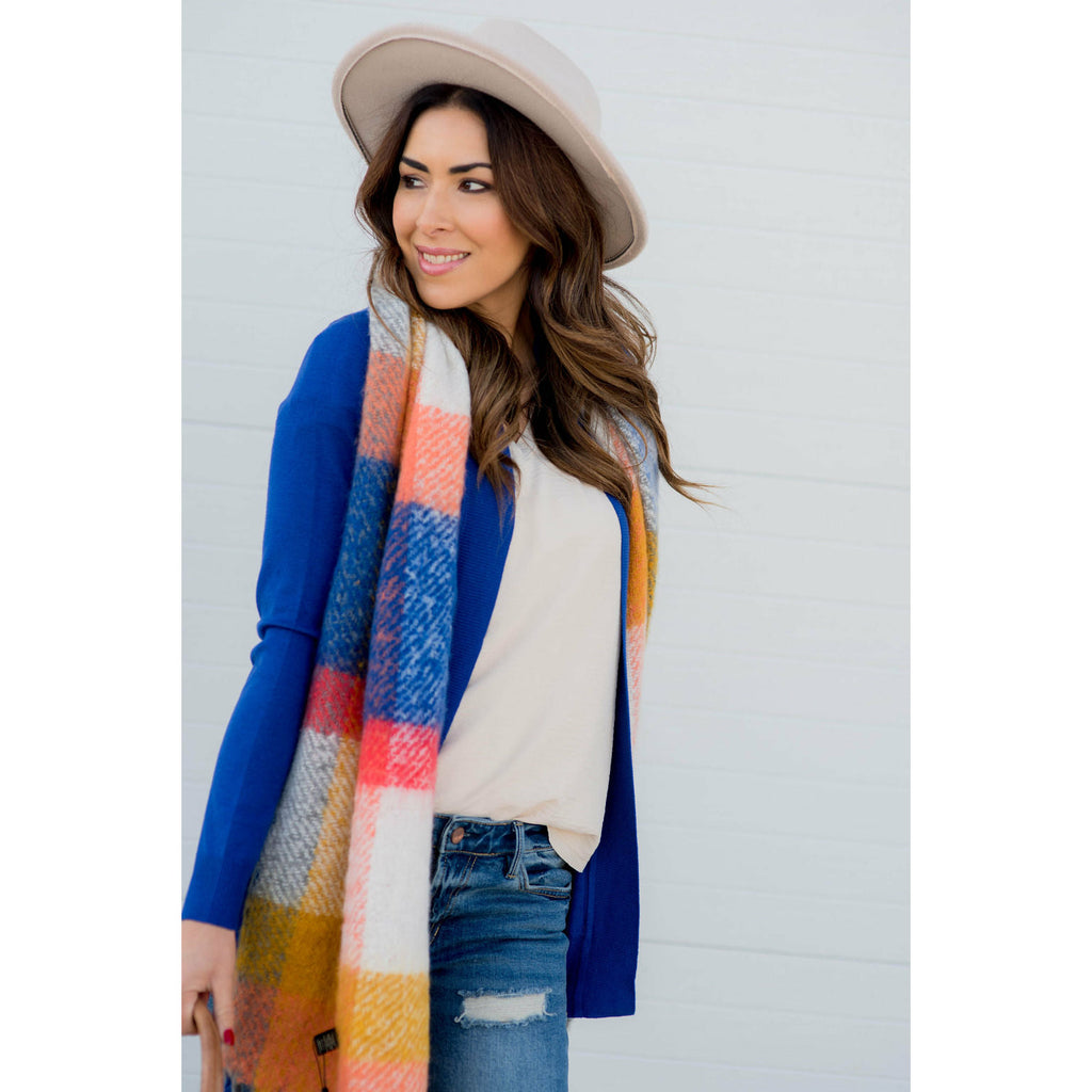 Fuzzy Wonders Multi Colored Scarf - Betsey's Boutique Shop - Scarves