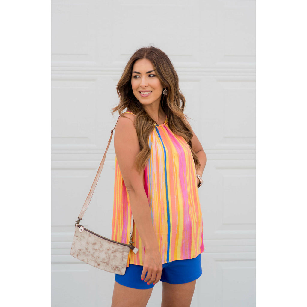 Multi Colored Vertical Striped Tank Top - Betsey's Boutique Shop