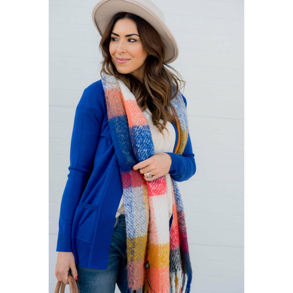 Fuzzy Wonders Multi Colored Scarf - Betsey's Boutique Shop - Scarves