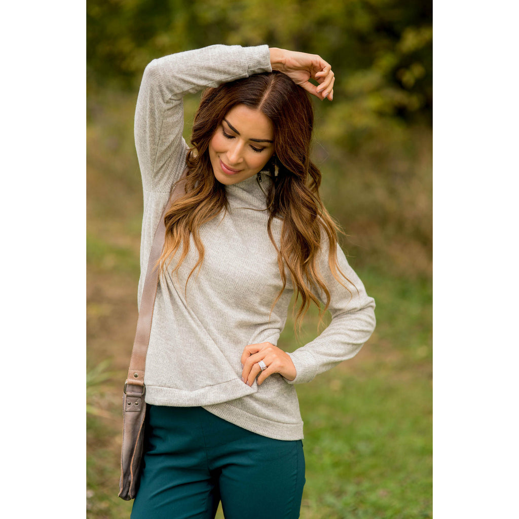 Ribbed & Zipped Textured Sweatshirt - Betsey's Boutique Shop - Outerwear