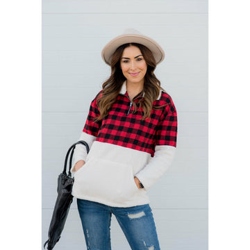 Buffalo Plaid Pullover - Betsey's Boutique Shop