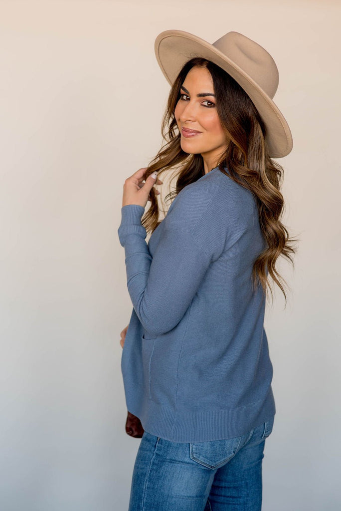 Basic Waffled Cardigan - Betsey's Boutique Shop -