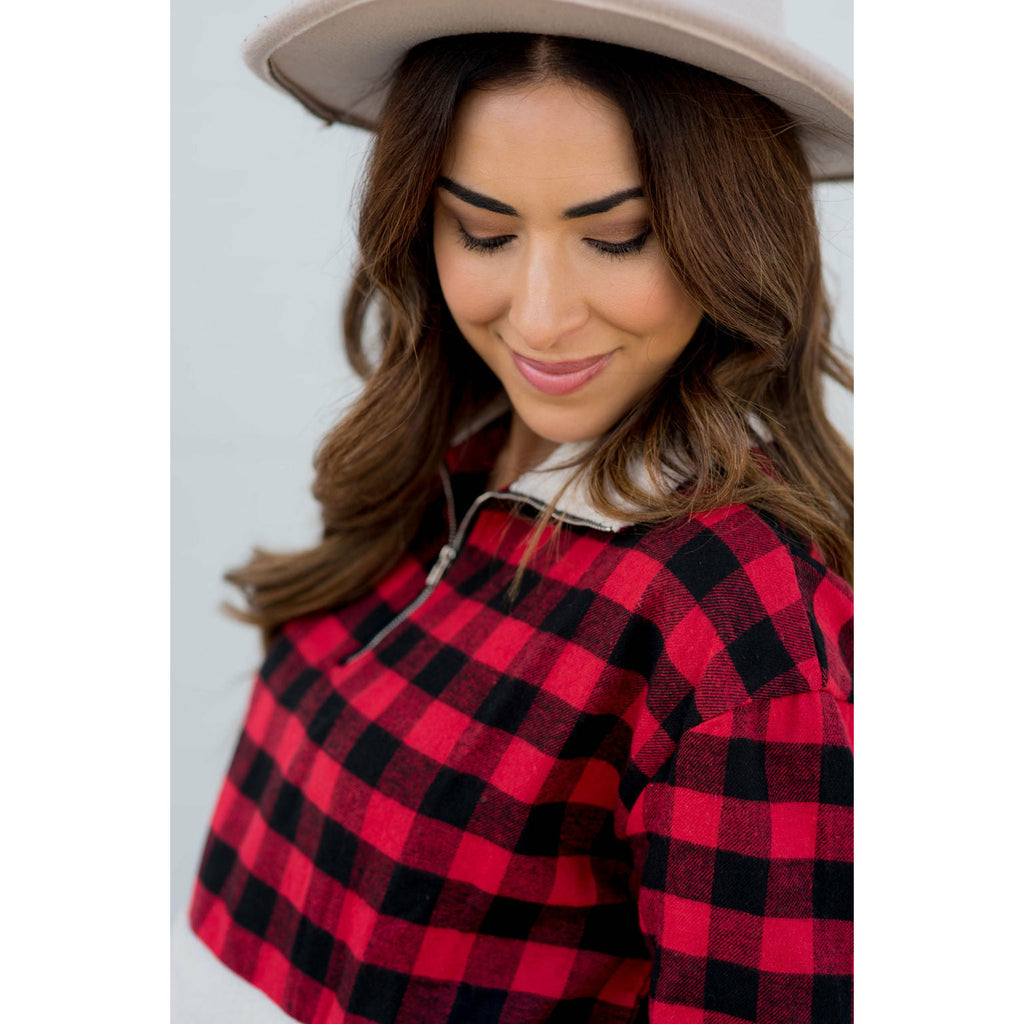 Buffalo Plaid Pullover - Betsey's Boutique Shop