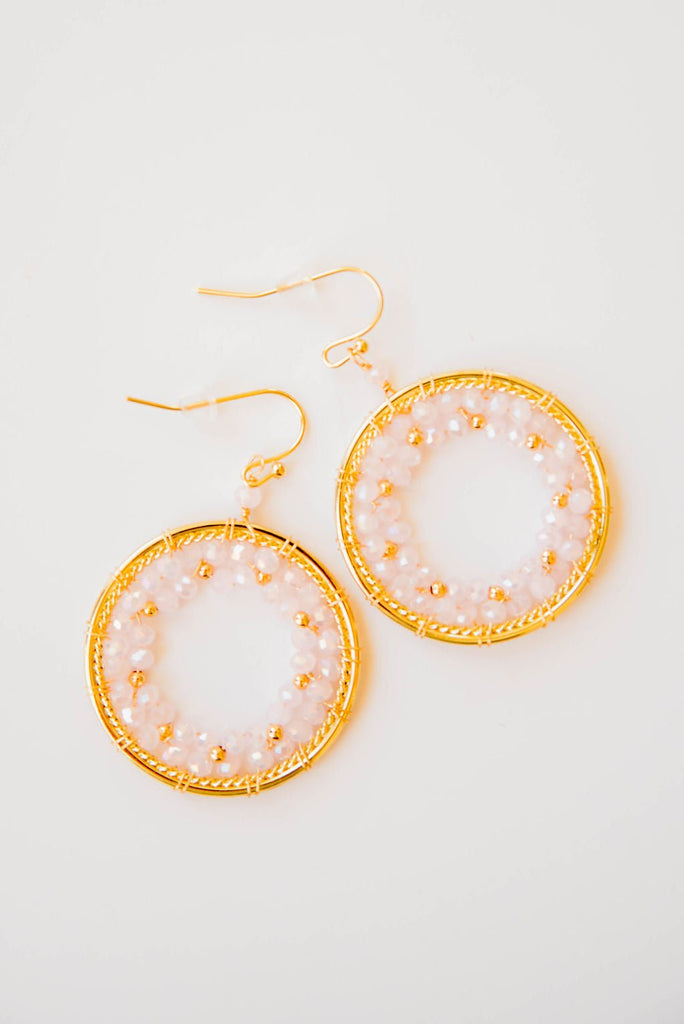 Day Dreamer Beaded Hoop Earrings - Betsey's Boutique Shop