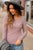 Striped Raw Edge Ribbed Henley - Betsey's Boutique Shop -