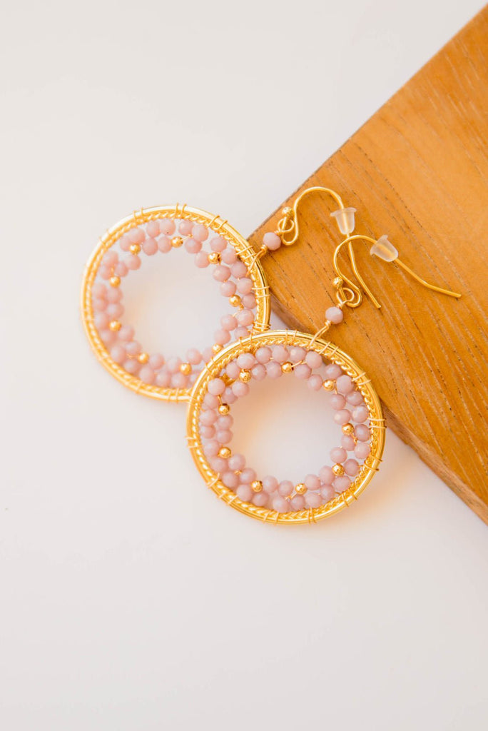 Day Dreamer Beaded Hoop Earrings - Betsey's Boutique Shop