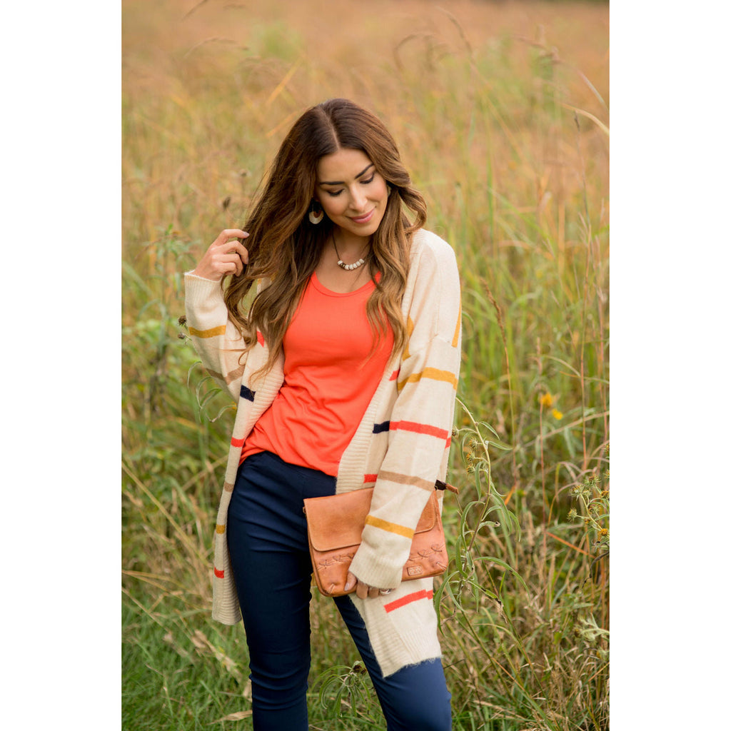 Bright Striped Cardigan - Betsey's Boutique Shop