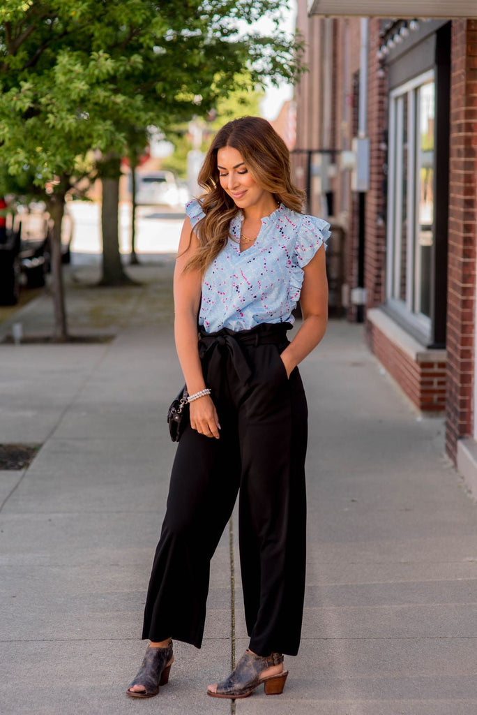 Tie Waist Pants - Betsey's Boutique Shop -