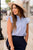 Ruffle Short Sleeve Stripe Blouse - Betsey's Boutique Shop - Shirts & Tops