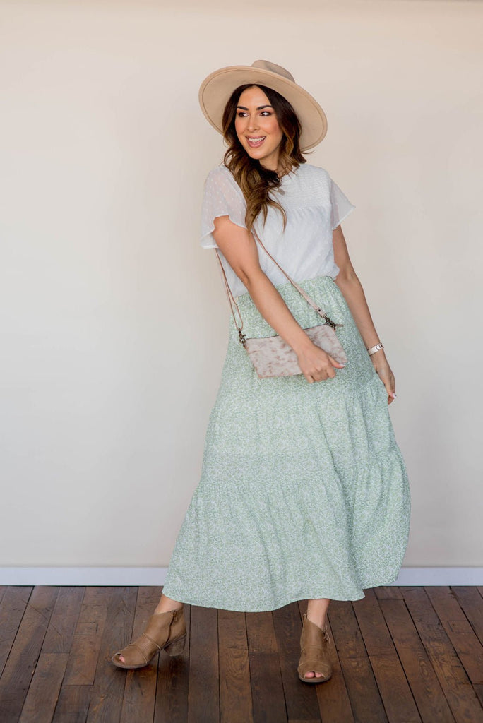 Antique Blooms Tiered Maxi Skirt - Betsey's Boutique Shop -