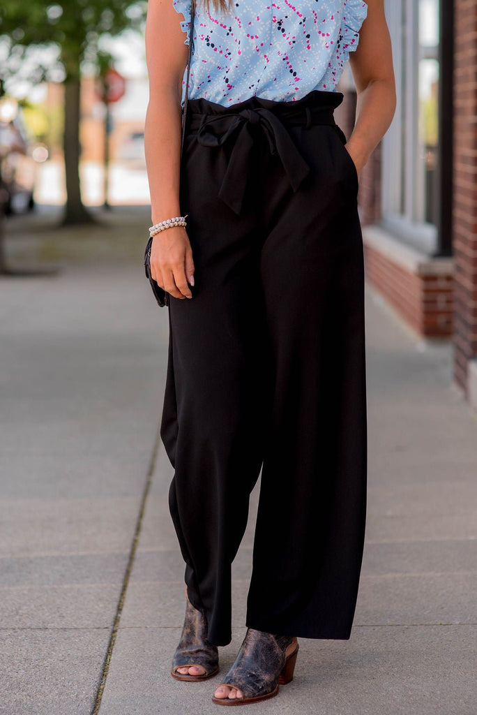 Tie Waist Pants - Betsey's Boutique Shop -