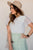 Stitched Dot Ruched Top Blouse - Betsey's Boutique Shop -