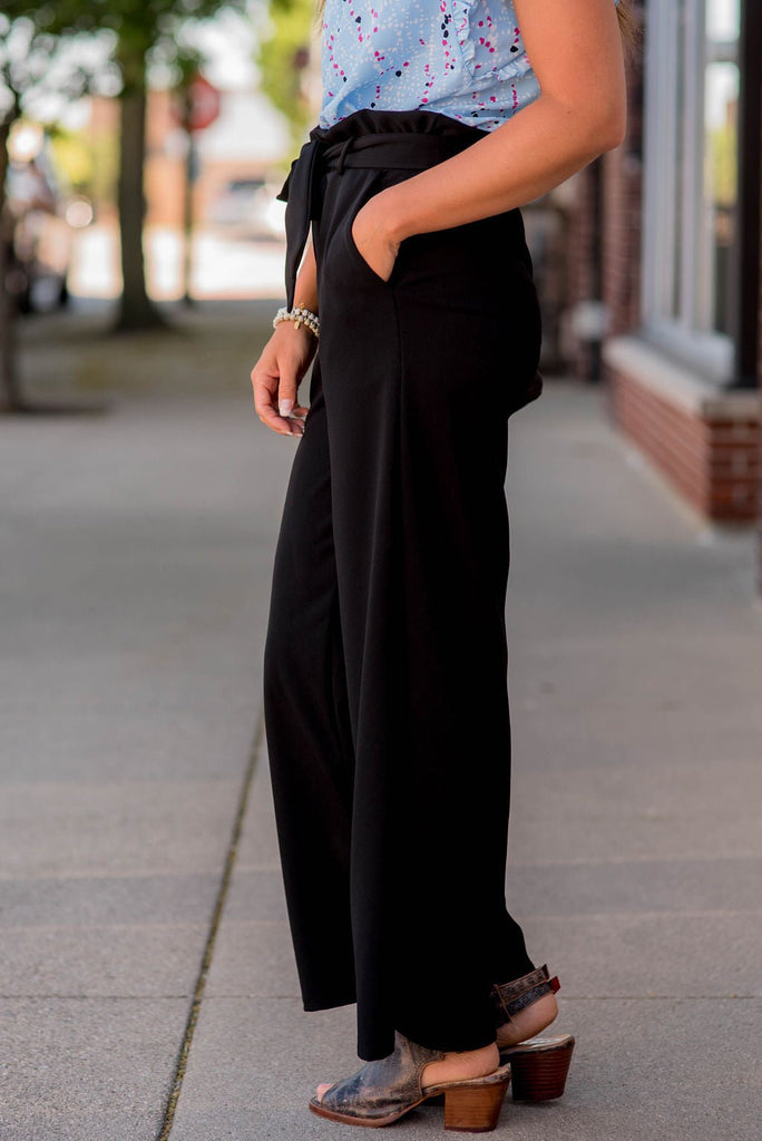 Tie Waist Pants - Betsey's Boutique Shop -