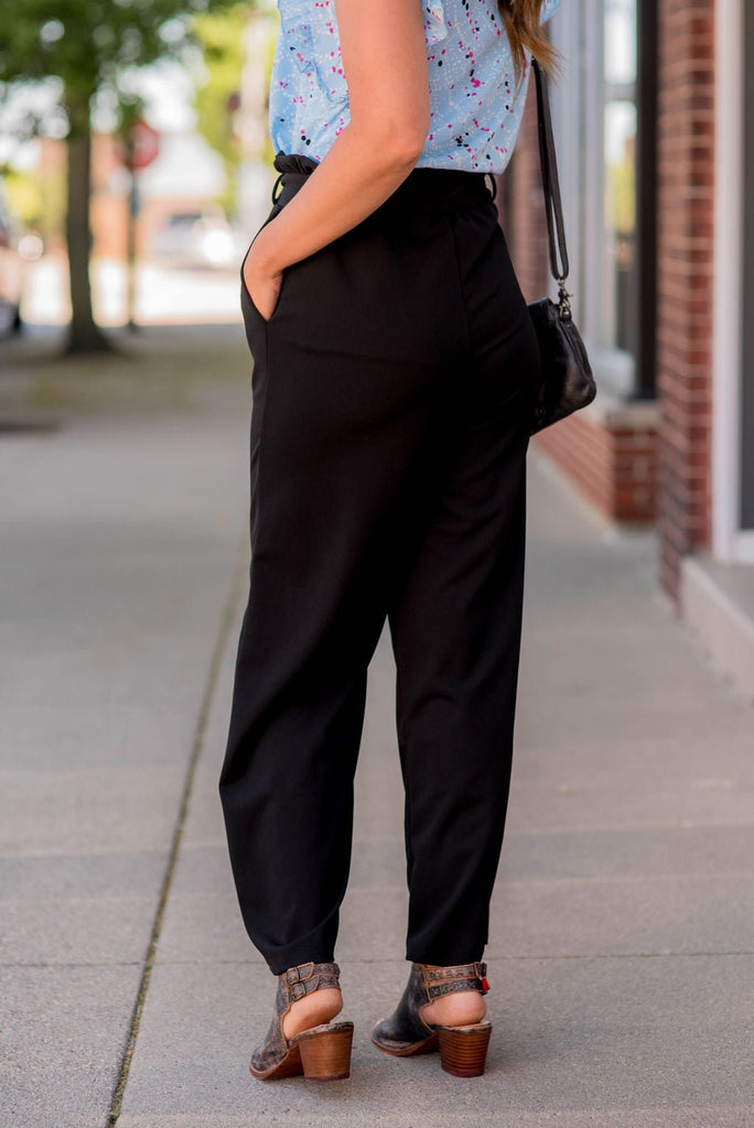 Tie Waist Pants - Betsey's Boutique Shop -