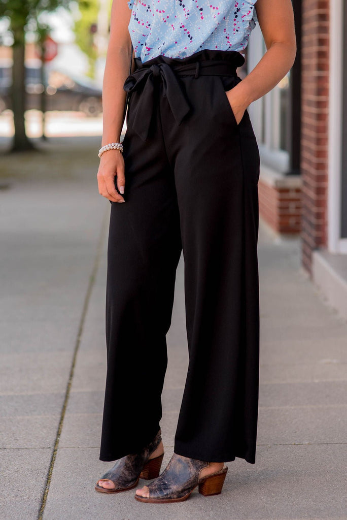 Tie Waist Pants - Betsey's Boutique Shop -