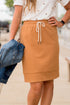 Double Stitched Drawstring Skirt