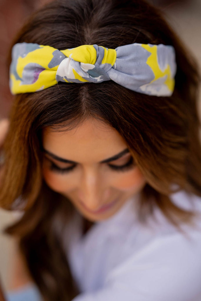 Watercolor Floral Knotted Headband - Betsey's Boutique Shop -