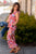 Abstract Floral Ruche Accented Jumpsuit - Betsey's Boutique Shop -