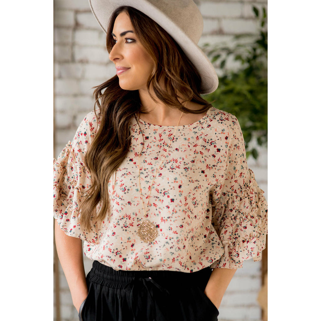 Fabulous Sleeved Confetti & Fun Blouse - Betsey's Boutique Shop