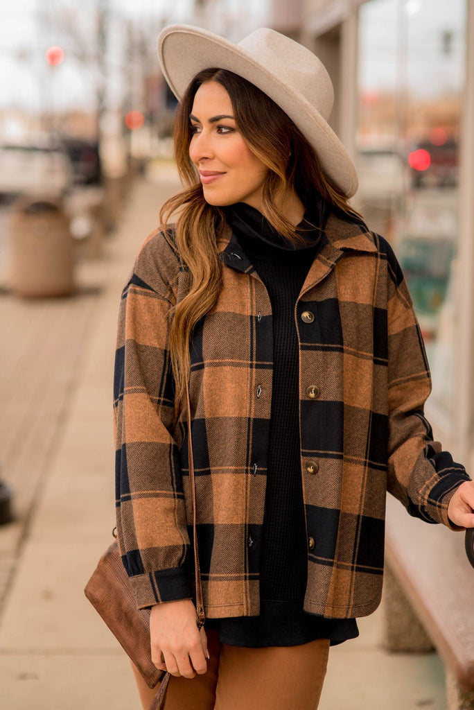 Brilliantly Beautiful Plaid Shacket - Betsey's Boutique Shop