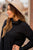 Waffled Solid Accented Cowl Neck Sweatshirt - Betsey's Boutique Shop -