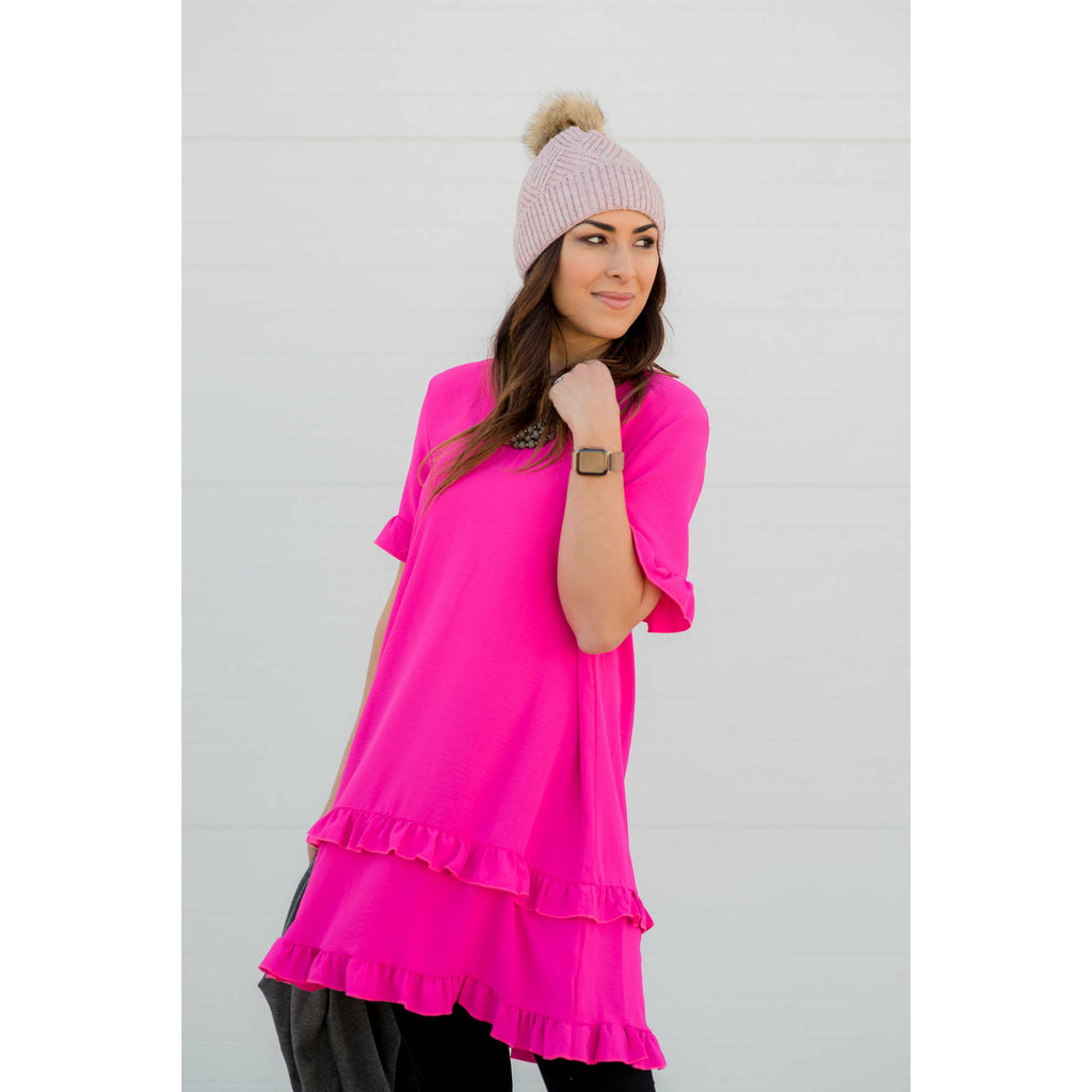 Double Ruffle Bottom Tunic - Betsey's Boutique Shop