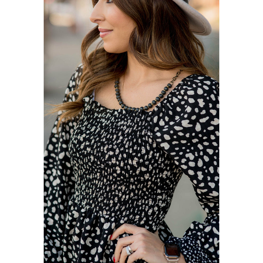 Tiered Double Ruffle Cheetah Print Dress - Betsey's Boutique Shop