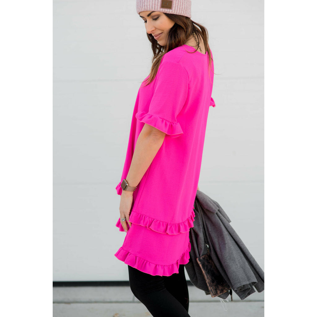 Double Ruffle Bottom Tunic - Betsey's Boutique Shop