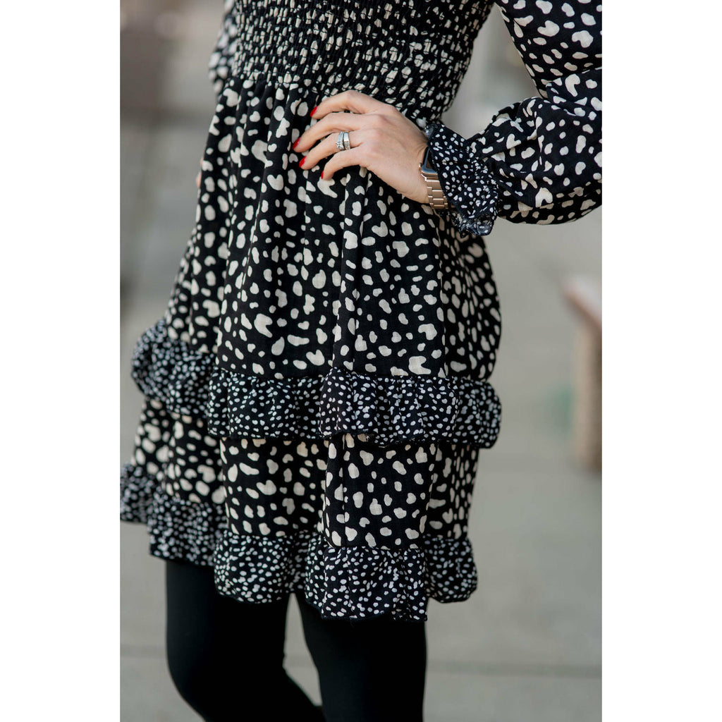 Tiered Double Ruffle Cheetah Print Dress - Betsey's Boutique Shop