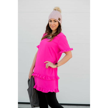 Double Ruffle Bottom Tunic - Betsey's Boutique Shop